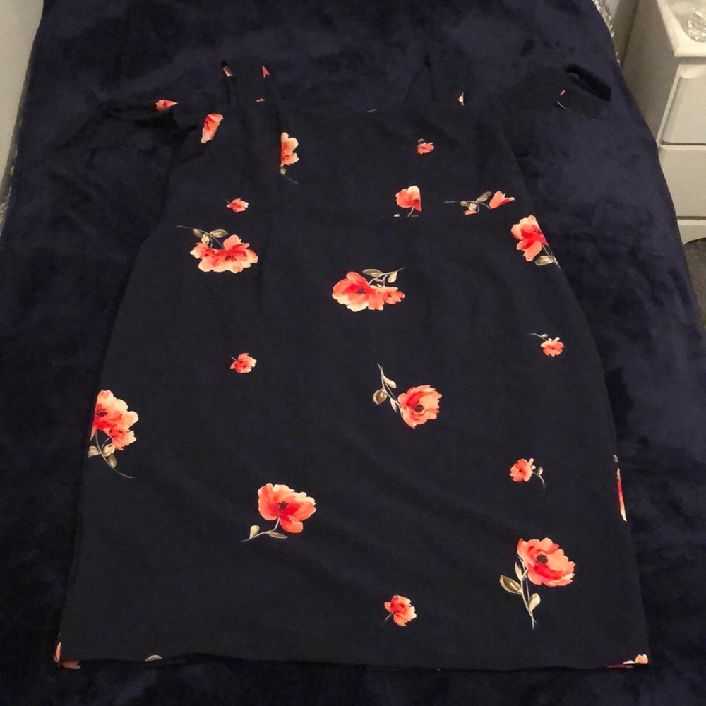 Navy blue double strap dress (Ashley Graham)